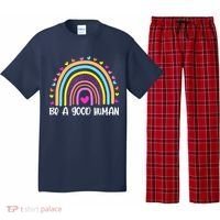 Retro Be A Good Human Saying Kindness Quote Positive Message Pajama Set thumb 0