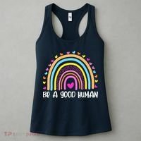Retro Be A Good Human Saying Kindness Quote Positive Message Women's Tank Top thumb 3