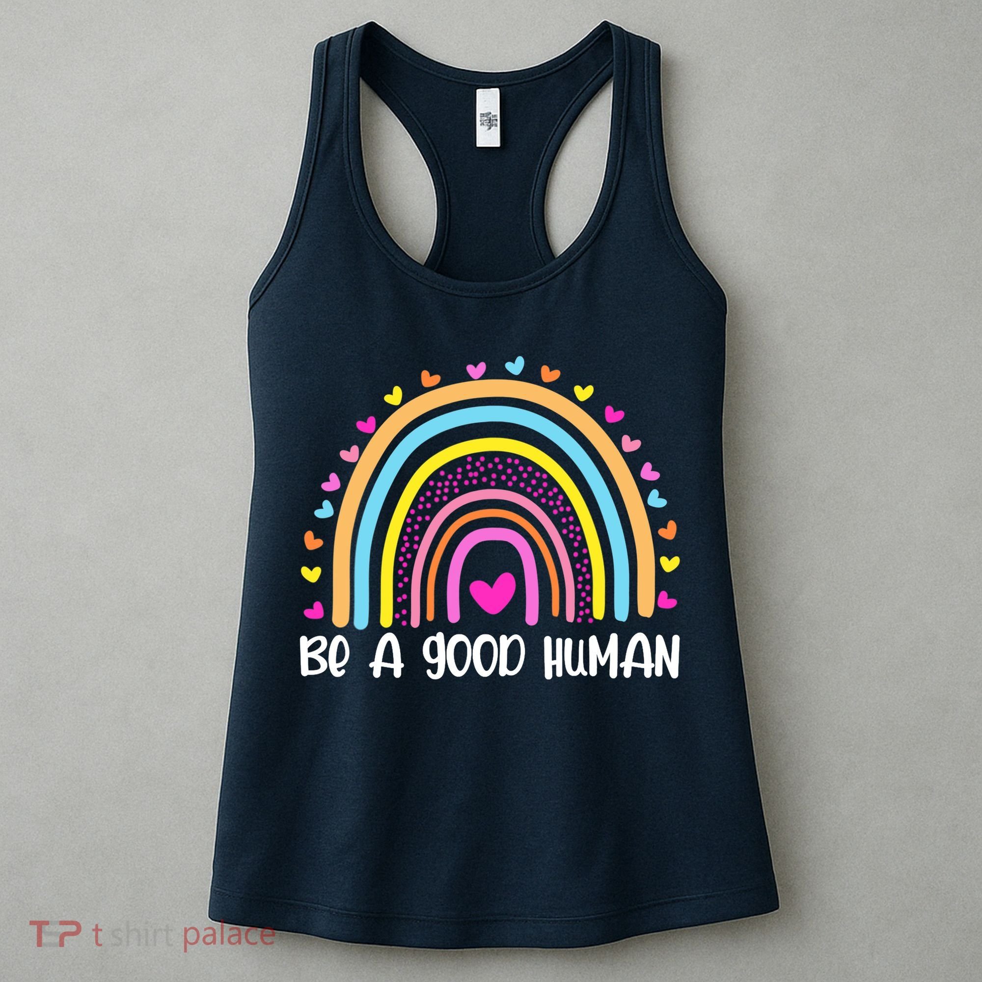 Retro Be A Good Human Saying Kindness Quote Positive Message Women's Tank Top