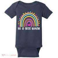 Retro Be A Good Human Saying Kindness Quote Positive Message Baby Bodysuit thumb 0