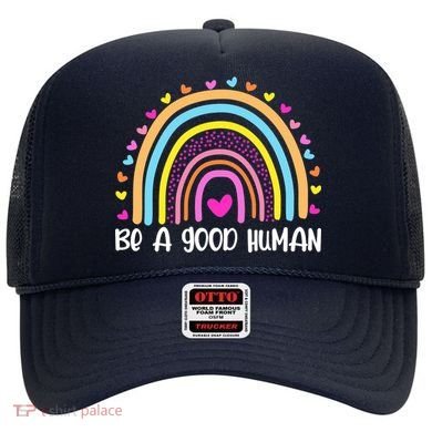 Retro Be A Good Human Saying Kindness Quote Positive Message Hat