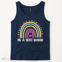 Retro Be A Good Human Saying Kindness Quote Positive Message Tank Top thumb 2