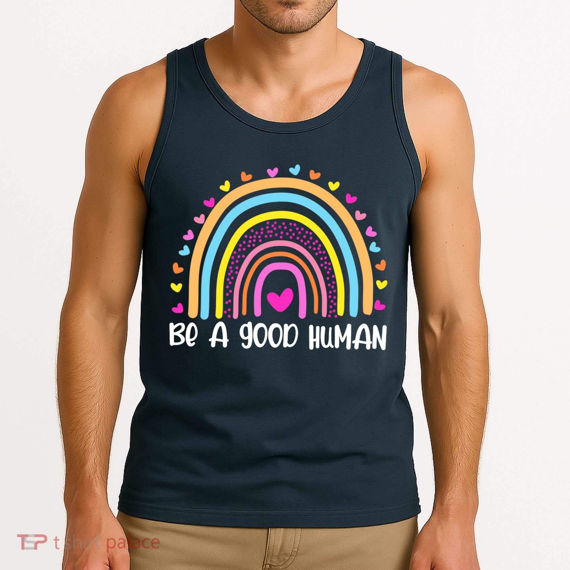 Retro Be A Good Human Saying Kindness Quote Positive Message Tank Top