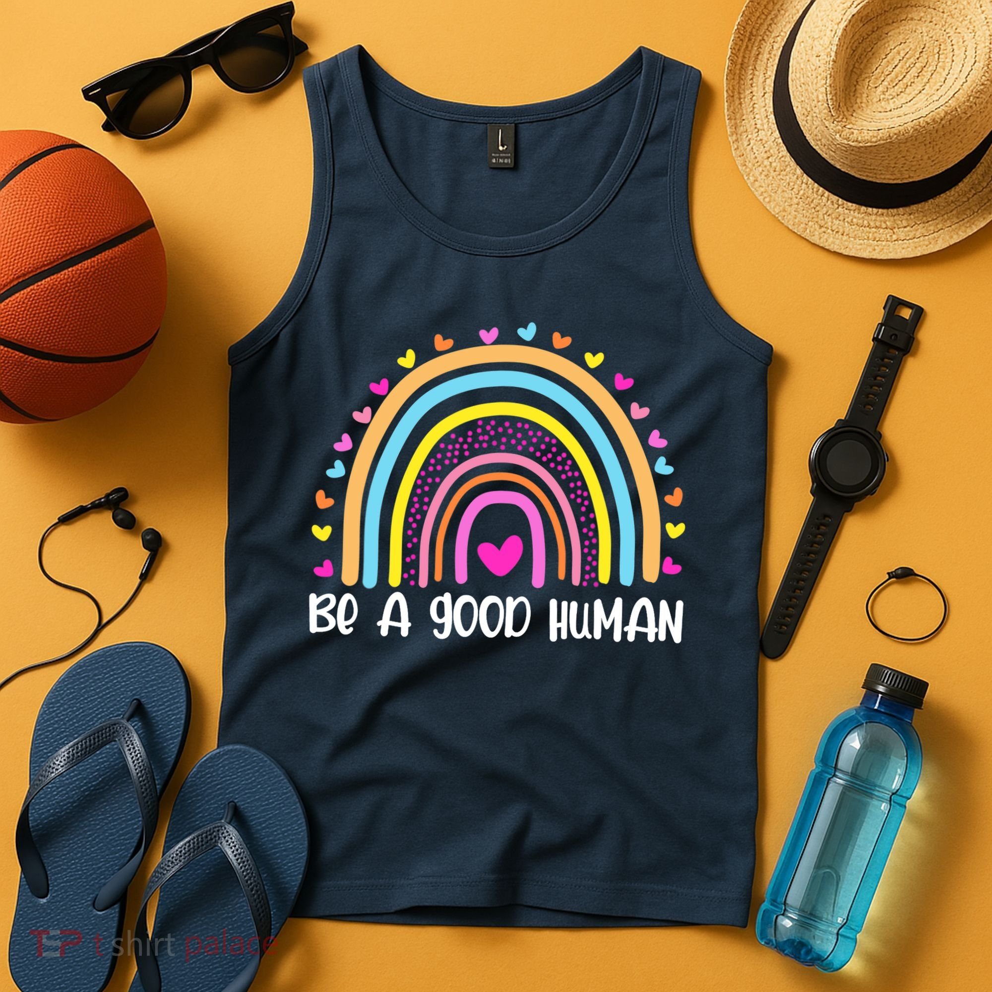 Retro Be A Good Human Saying Kindness Quote Positive Message Tank Top