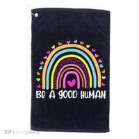 Retro Be A Good Human Saying Kindness Quote Positive Message Golf Towel thumb 0