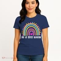 Retro Be A Good Human Saying Kindness Quote Positive Message Women's T-Shirt thumb 4
