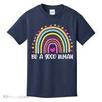 Retro Be A Good Human Saying Kindness Quote Positive Message Kids T-Shirt thumb 0