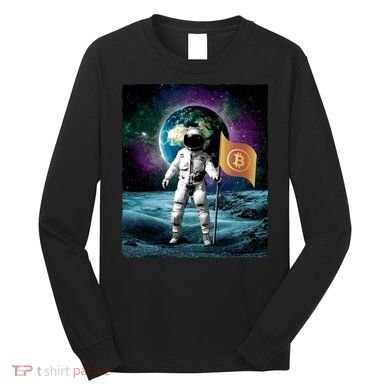 Retro Bitcoin Astronaut Long Sleeve Shirt