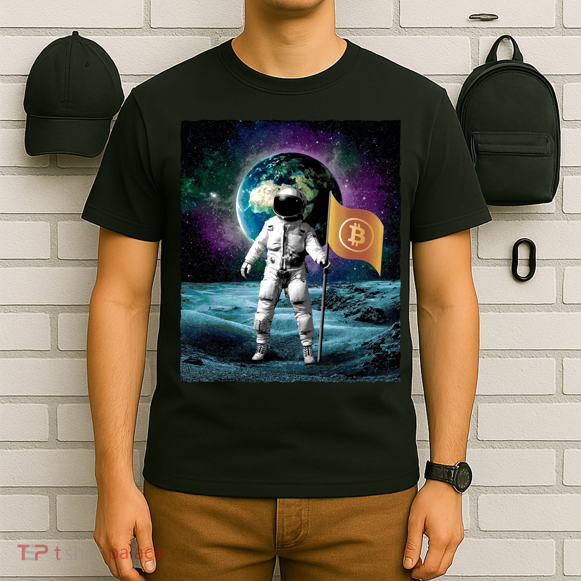 Retro Bitcoin Astronaut T-Shirt