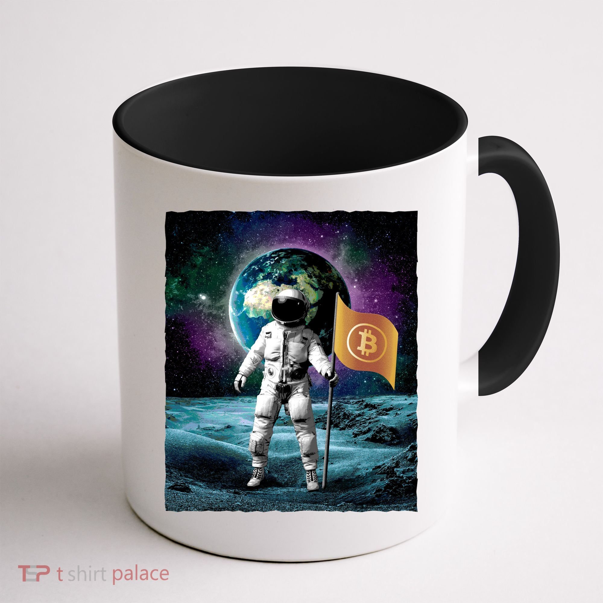 Retro Bitcoin Astronaut Coffee Mug