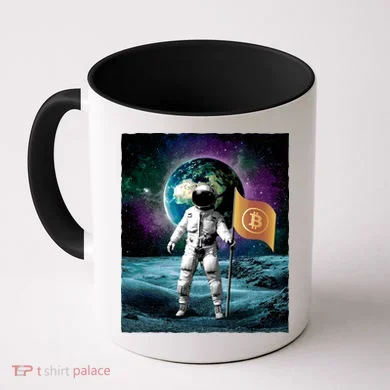 Retro Bitcoin Astronaut Coffee Mug