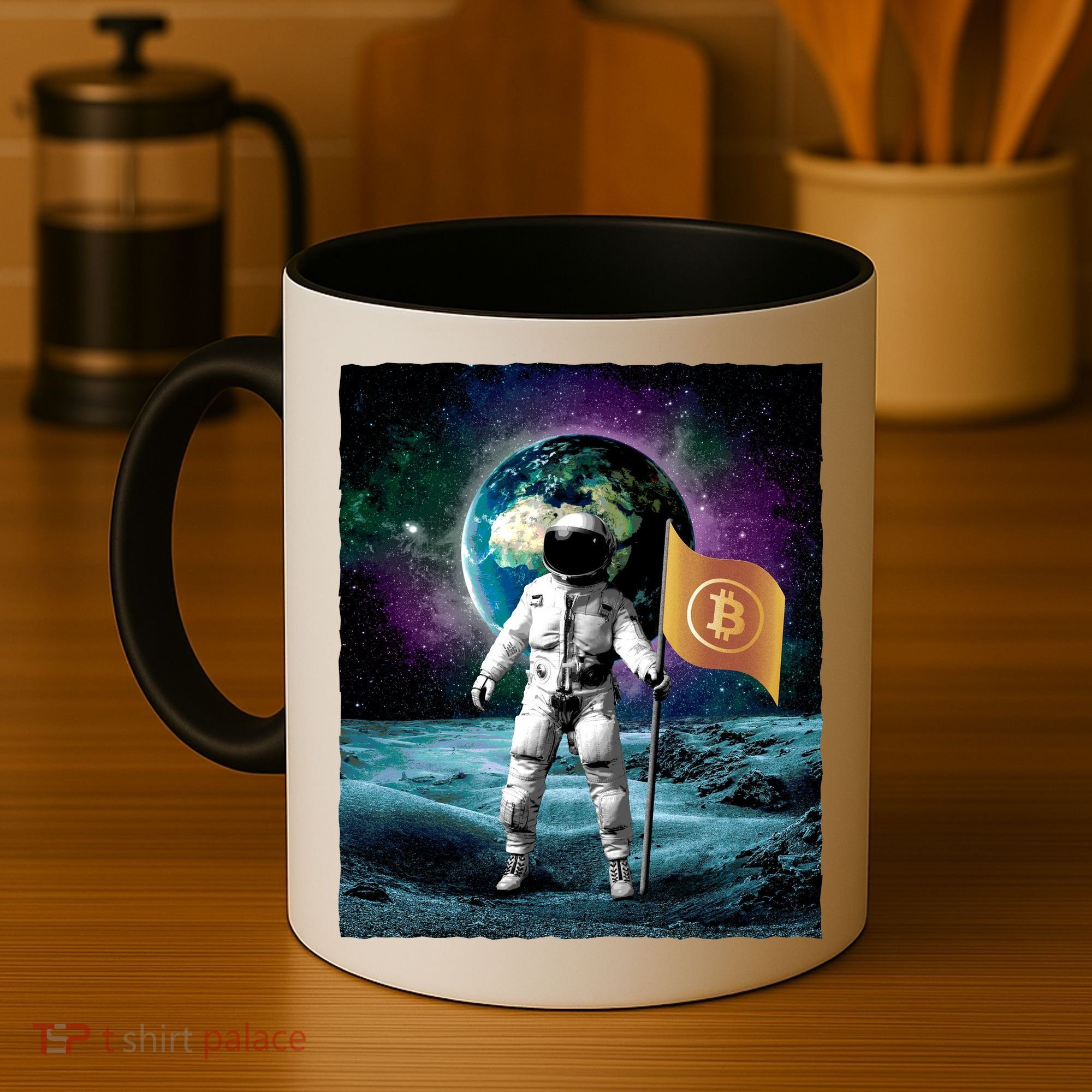 Retro Bitcoin Astronaut Coffee Mug