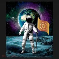 Retro Bitcoin Astronaut Polo thumb 3