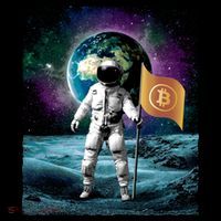 Retro Bitcoin Astronaut Women's Hoodie thumb 2