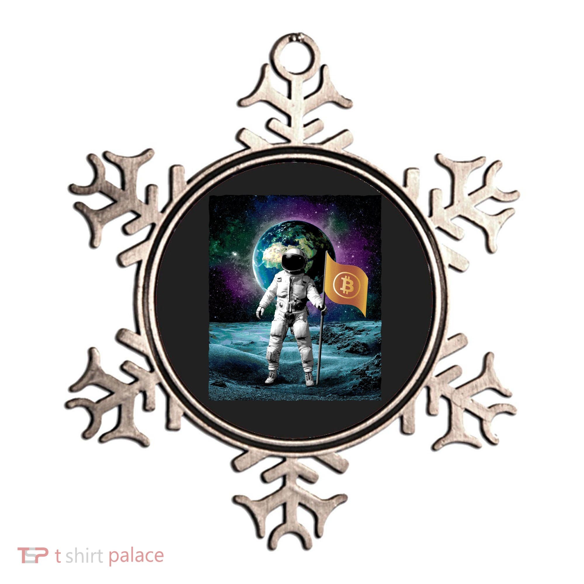 Retro Bitcoin Astronaut Ornament