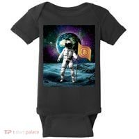 Retro Bitcoin Astronaut Baby Bodysuit thumb 0