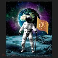 Retro Bitcoin Astronaut Golf Towel thumb 3