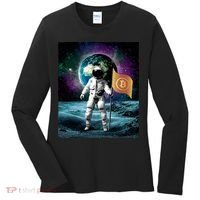 Retro Bitcoin Astronaut Women's Long Sleeve Shirt thumb 0