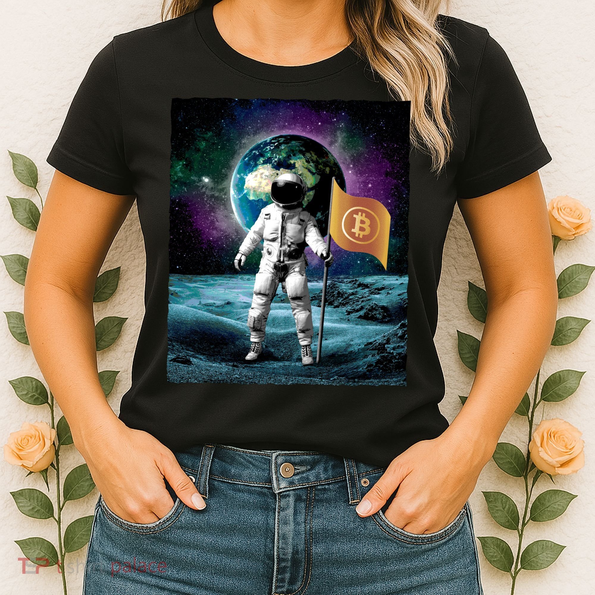 Retro Bitcoin Astronaut Women's T-Shirt