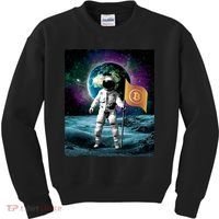 Retro Bitcoin Astronaut Kids Sweatshirt thumb 0