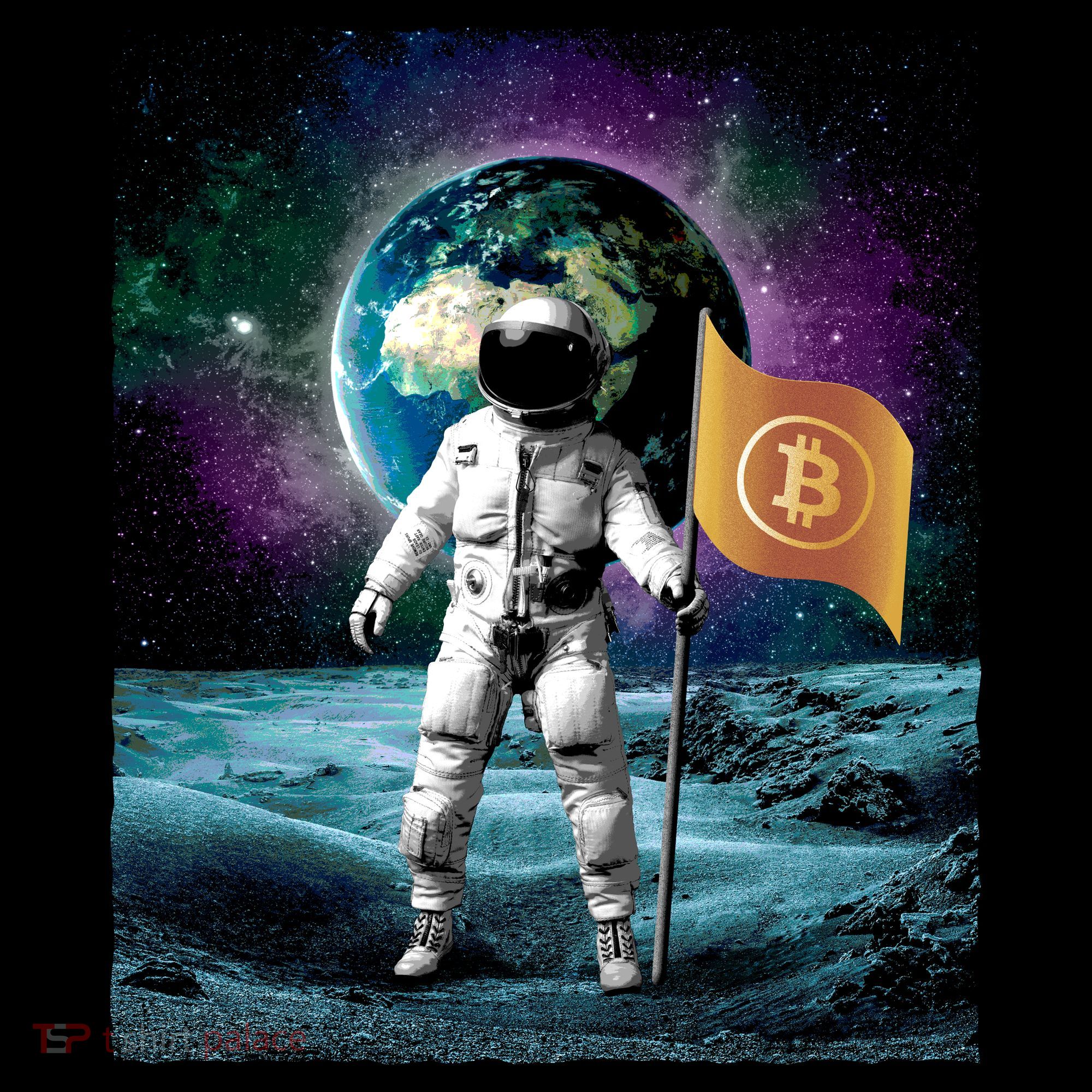 Retro Bitcoin Astronaut Kids T-Shirt