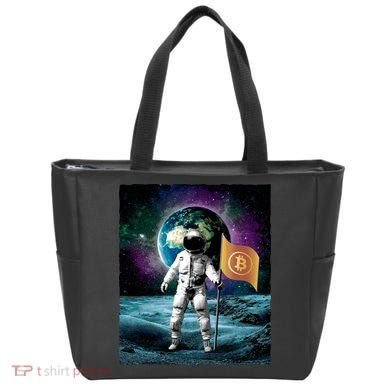 Retro Bitcoin Astronaut Tote Bag