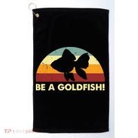 Retro Be A Goldfish Golf Towel thumb 0