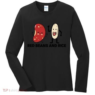 Red Beans And Rice Funny Food Women's Long Sleeve Shirt