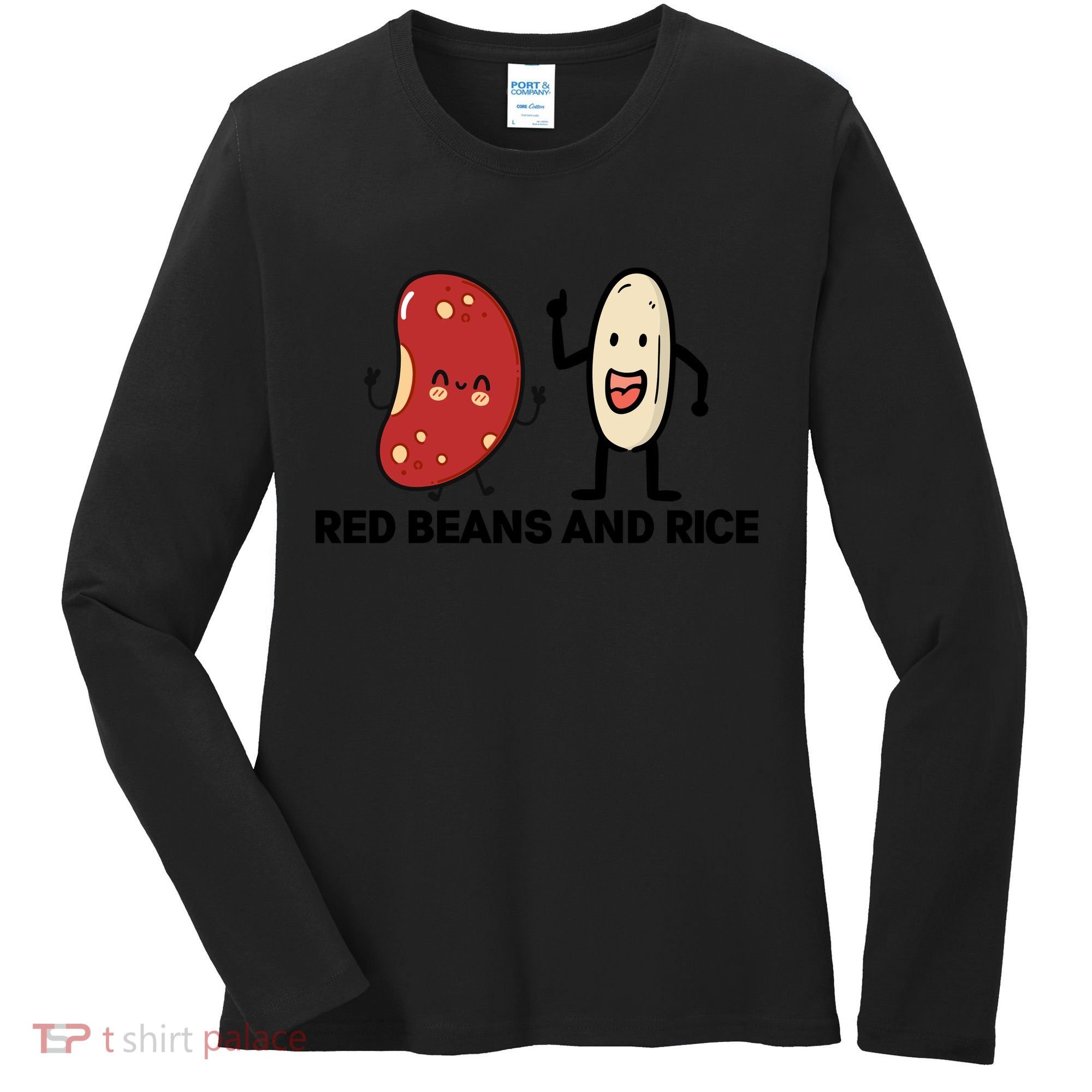 Red Beans And Rice Funny Food Women's Long Sleeve Shirt