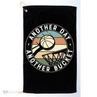 Retro Basketball Another Day Another Bucket Baller Golf Towel thumb 0