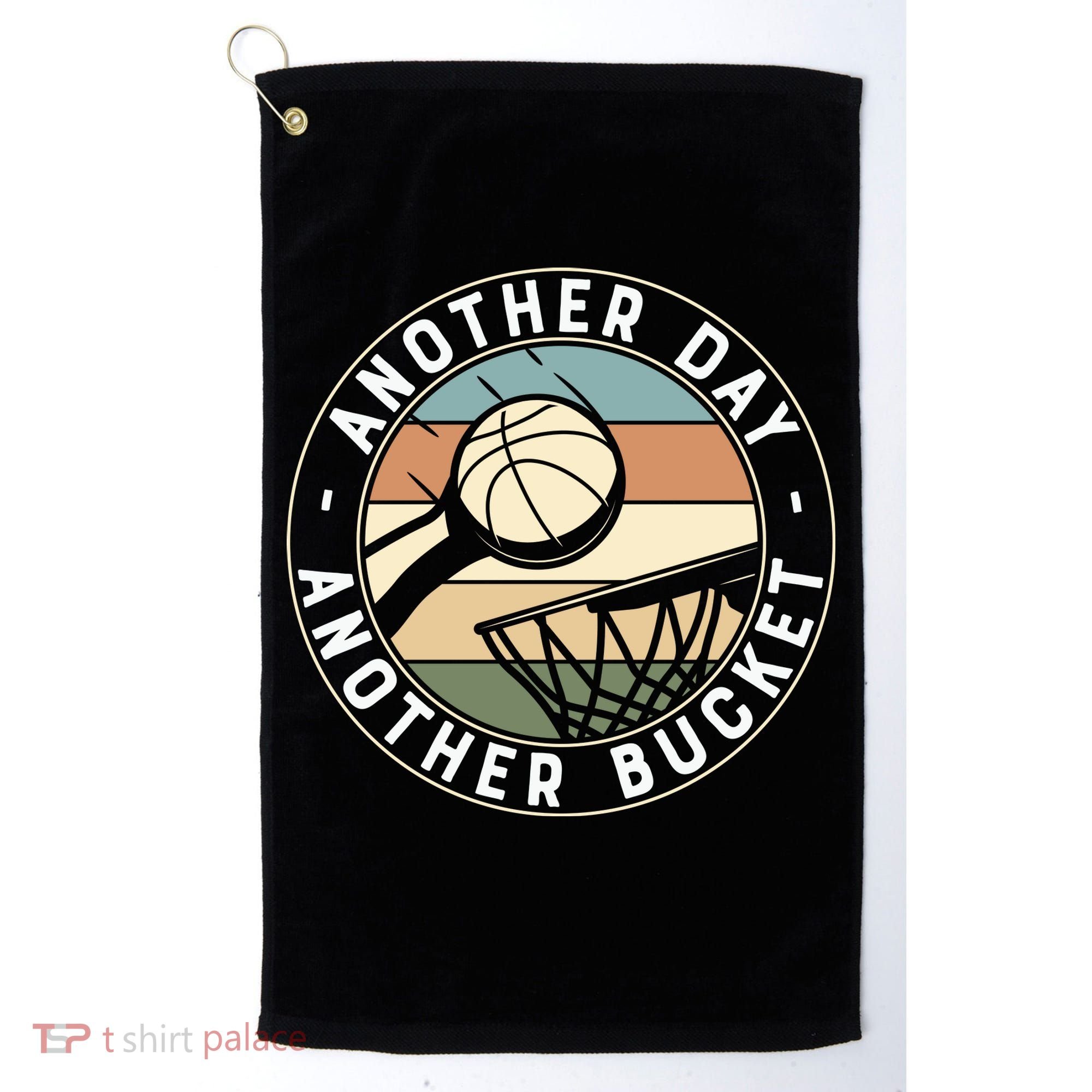 Retro Basketball Another Day Another Bucket Baller Golf Towel