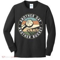 Retro Basketball Another Day Another Bucket Baller Kids Long Sleeve Shirt thumb 0