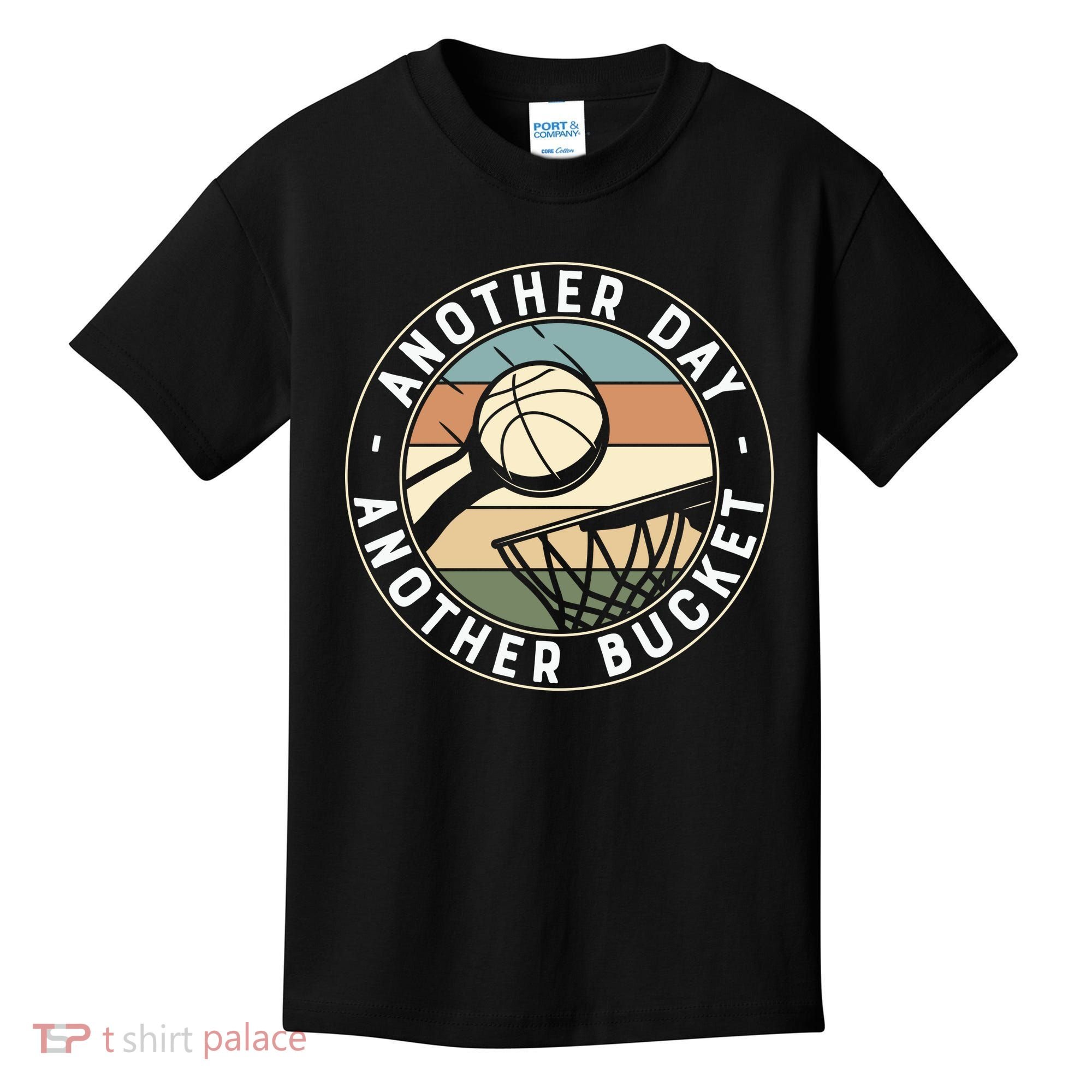 Retro Basketball Another Day Another Bucket Baller Kids T-Shirt