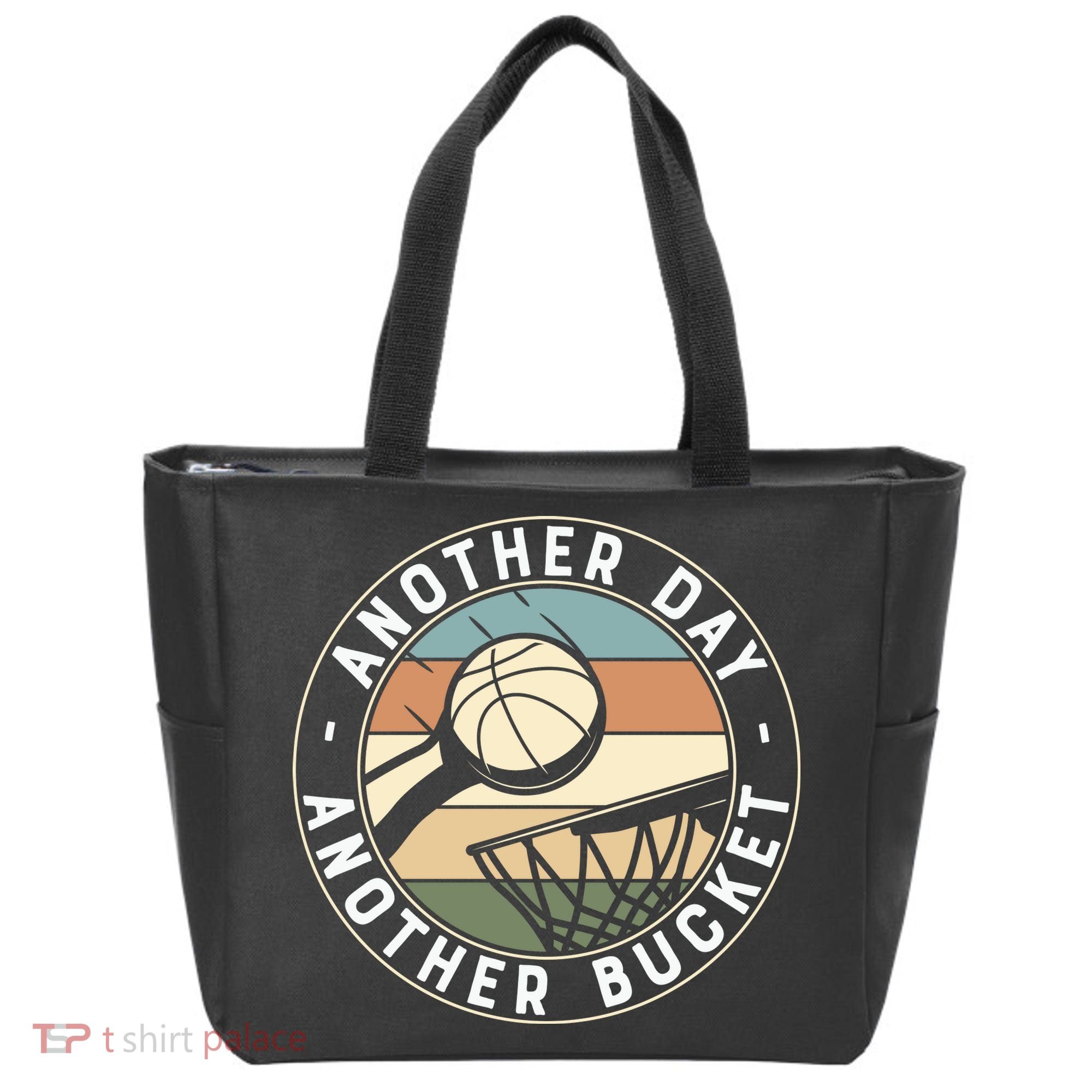 Retro Basketball Another Day Another Bucket Baller Tote Bag