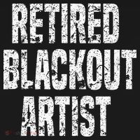 Retired Blackout Artist Alcohol Sobriety Mousepad thumb 1