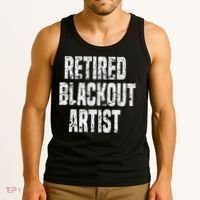 Retired Blackout Artist Alcohol Sobriety Tank Top thumb 3