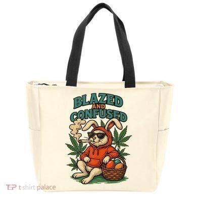  Rabbit Blazed And Confused Cool Bunny Easter Day 420 Tank Top Tote Bag