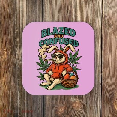  Rabbit Blazed And Confused Cool Bunny Easter Day 420 Tank Top Coaster