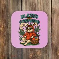  Rabbit Blazed And Confused Cool Bunny Easter Day 420 Tank Top Coaster thumb 0
