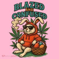  Rabbit Blazed And Confused Cool Bunny Easter Day 420 Tank Top Coaster thumb 2