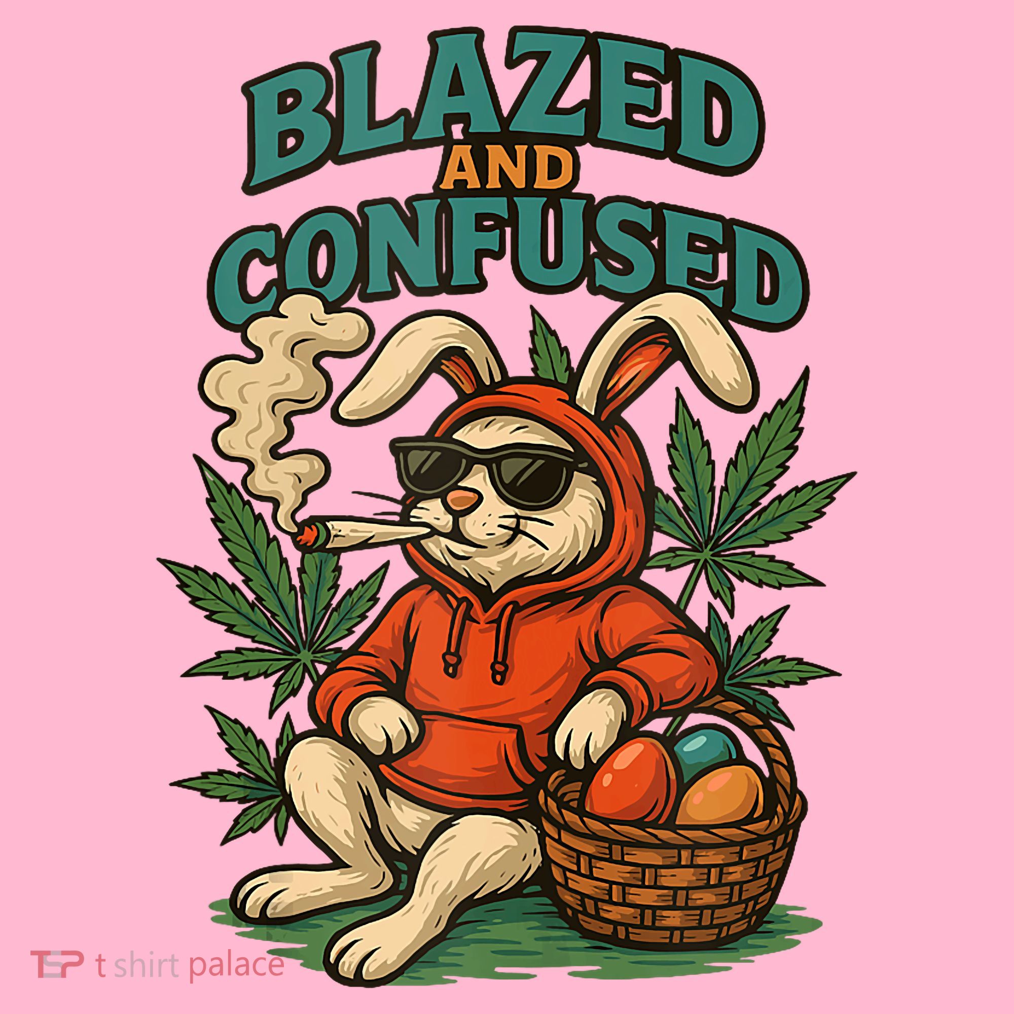  Rabbit Blazed And Confused Cool Bunny Easter Day 420 Tank Top Coaster