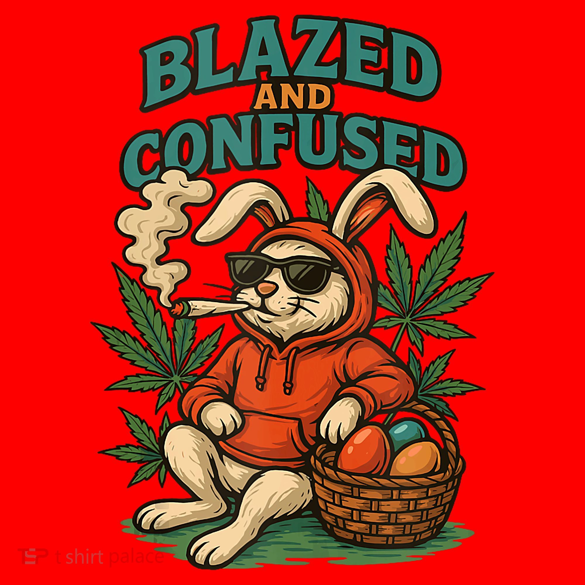  Rabbit Blazed And Confused Cool Bunny Easter Day 420 Tank Top Santa Hat