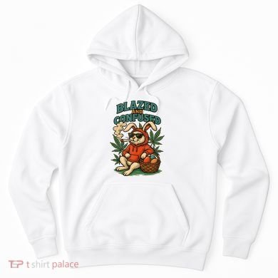  Rabbit Blazed And Confused Cool Bunny Easter Day 420 Tank Top Hoodie