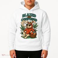  Rabbit Blazed And Confused Cool Bunny Easter Day 420 Tank Top Hoodie thumb 2