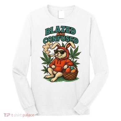  Rabbit Blazed And Confused Cool Bunny Easter Day 420 Tank Top Long Sleeve Shirt