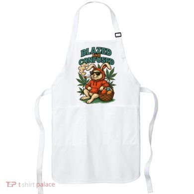  Rabbit Blazed And Confused Cool Bunny Easter Day 420 Tank Top Apron