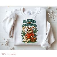  Rabbit Blazed And Confused Cool Bunny Easter Day 420 Tank Top Sweatshirt thumb 2