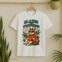  Rabbit Blazed And Confused Cool Bunny Easter Day 420 Tank Top T-Shirt thumb 2