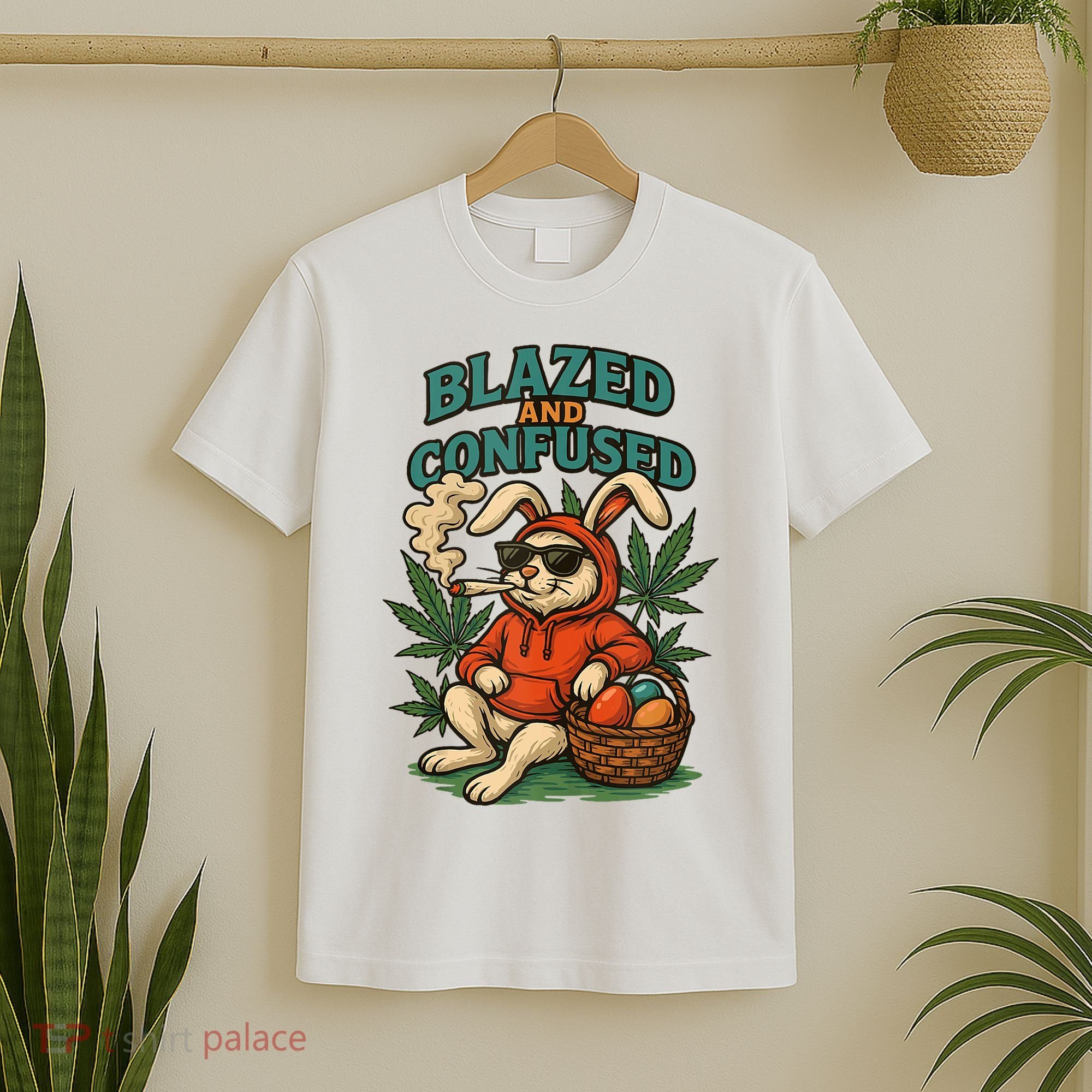  Rabbit Blazed And Confused Cool Bunny Easter Day 420 Tank Top T-Shirt