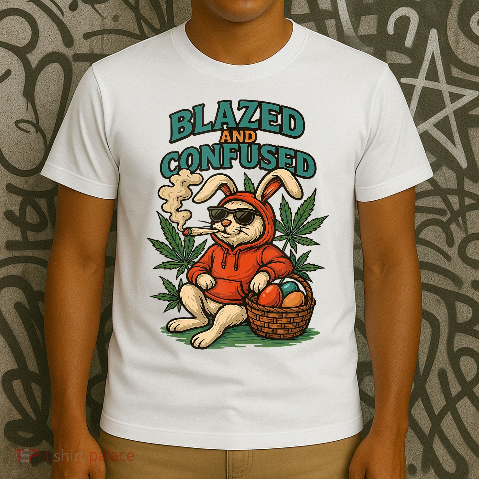  Rabbit Blazed And Confused Cool Bunny Easter Day 420 Tank Top T-Shirt